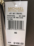 New Authentic Michael Kors Jet Set Travel Large Flat Multifunction Phone Case Wallet