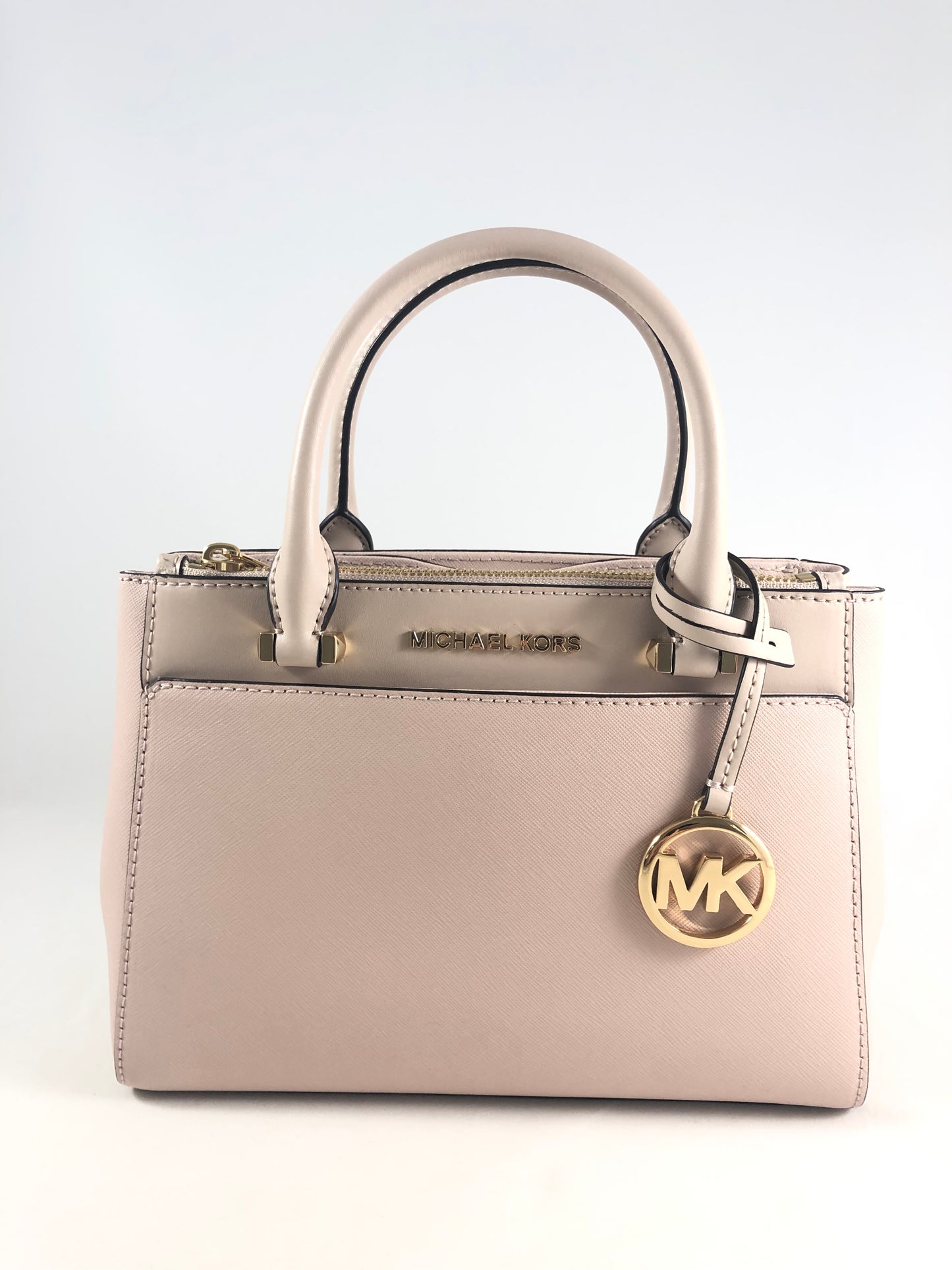 New Authentic Michael Kors Gibson Leather Small Satchel Handbag Purse