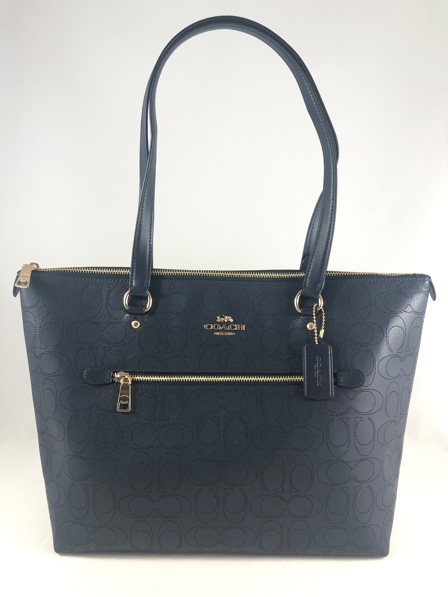 Coach perforated tote sale