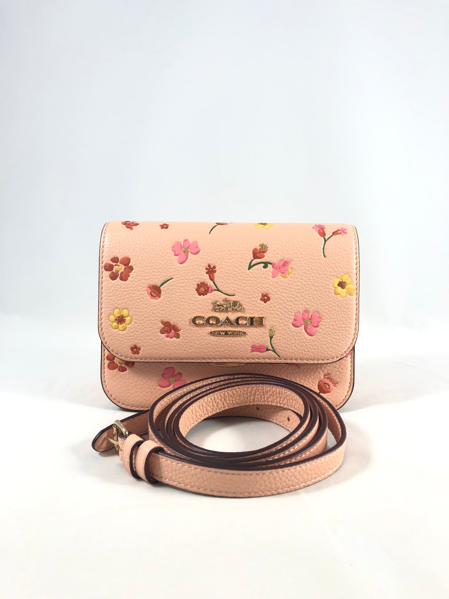 New Authentic Coach C8692 Mystical Floral Leather Mini Brynn Crossbody