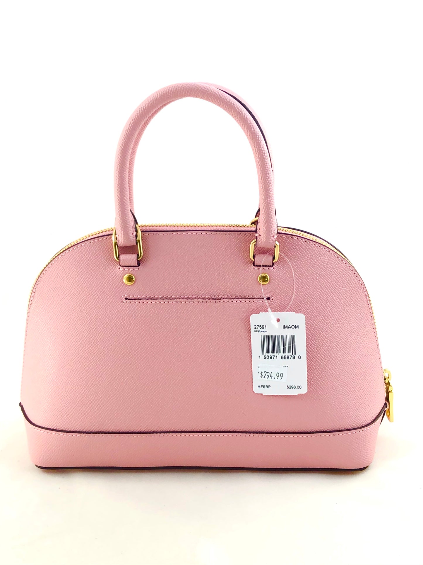 New Authentic Coach Crossgrain Leather Mini Sierra Satchel Blossom Pink