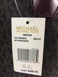 New Authentic Michael Kors Mercer Medium Messenger Crossbody Handbag