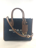 New Authentic Michael Kors Mirella Denim Small Shopper Topzip Crossbody