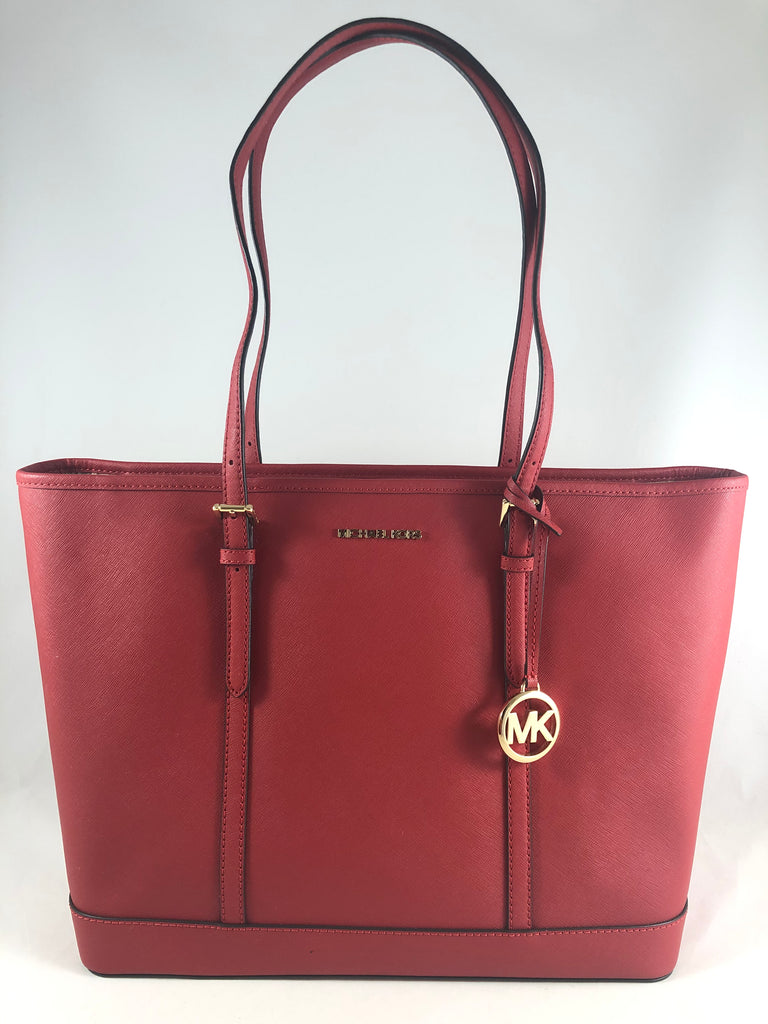 New Authentic Michael Kors Large Leather Top Zip Shoulder Tote Bag Handbag