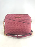 New Authentic Michael Kors Jet Set Travel Medium Dome Crossbody Handbag