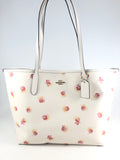 New Authentic Coach C6431 Poppy Floral Print City Tote Bag