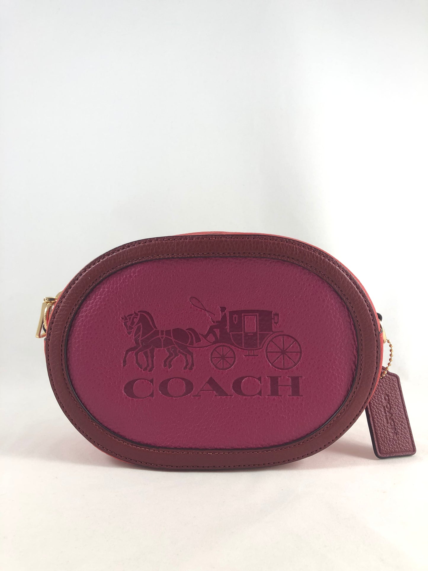 New Authentic Coach C5777 Colorblock Leather Horse & Carriage Crossbody