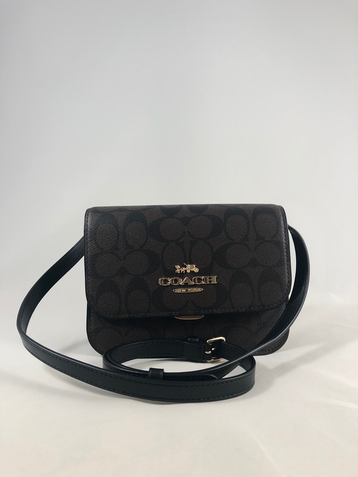 New Authentic Coach C5592 Signature PVC Mini Brynn Crossbody Handbag