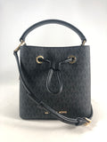 New Authentic Michael Kors Suri Signature Small Bucket Crossbody Handbag