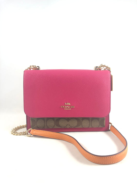 New Authentic Coach C8344 Signature Colorblock Klare Crossbody Purse