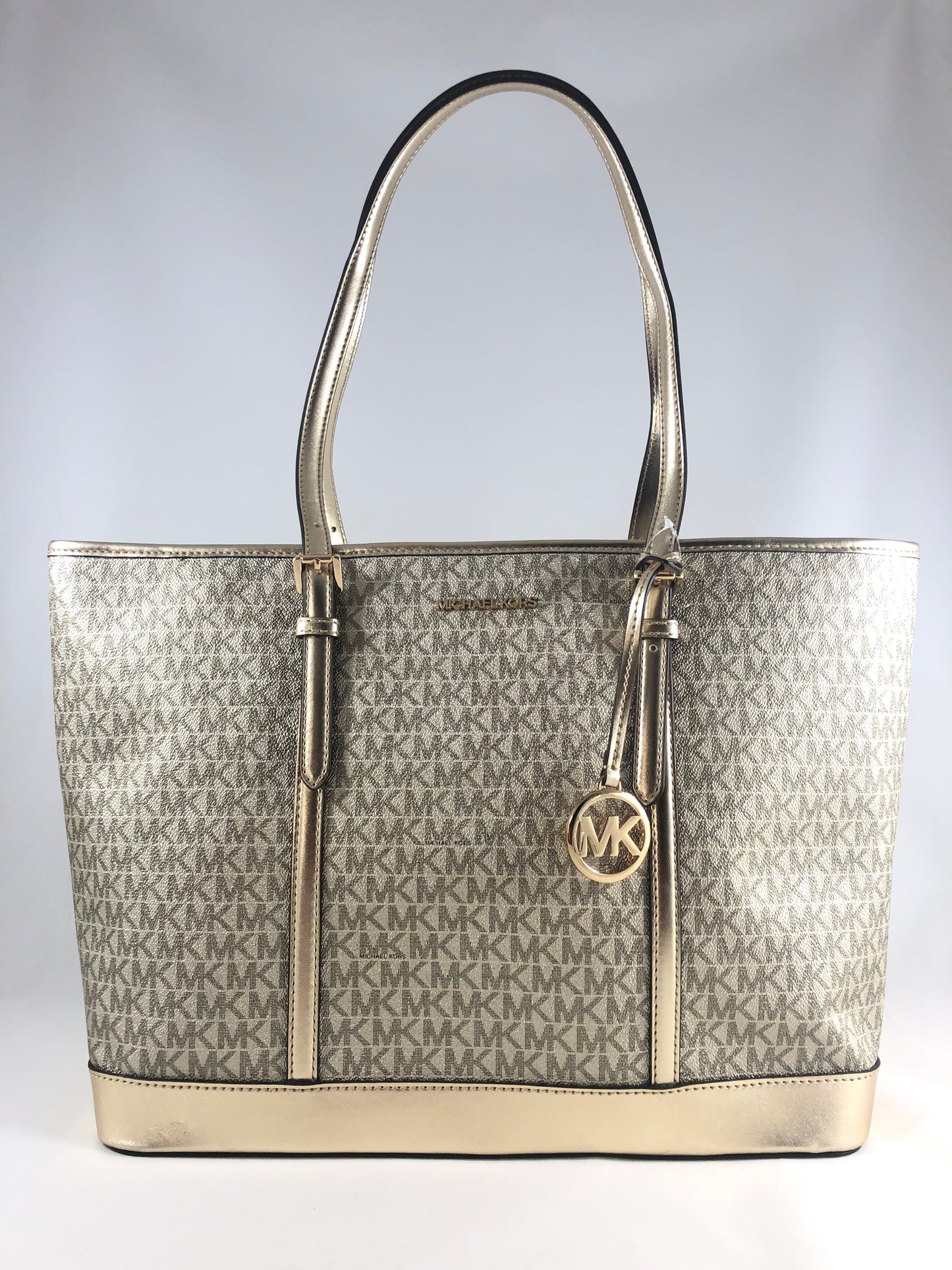 New Authentic Michael Kors Large Top Zip Shoulder Tote Bag Handbag