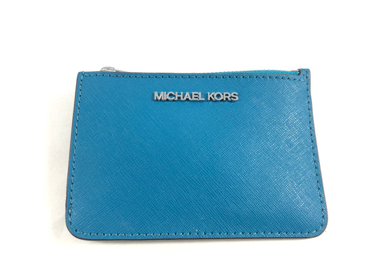 New Authentic Michael Kors Small Topzip ID Coinpouch Card Holder