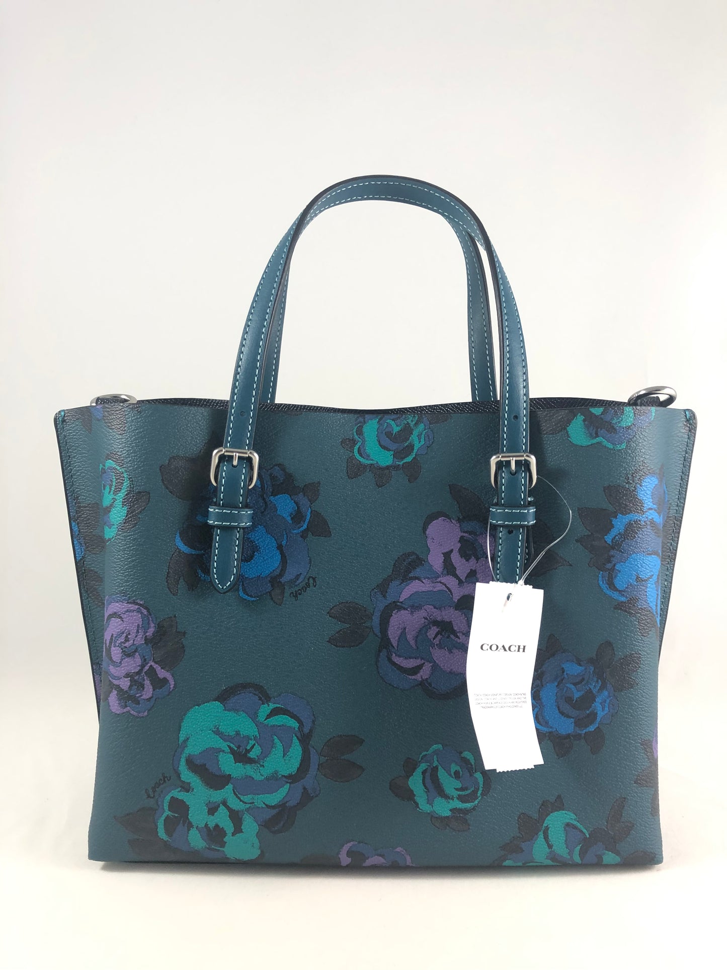 New Authentic Coach CF328 Jumbo Floral Print Mollie Tote 25 Handbag Purse