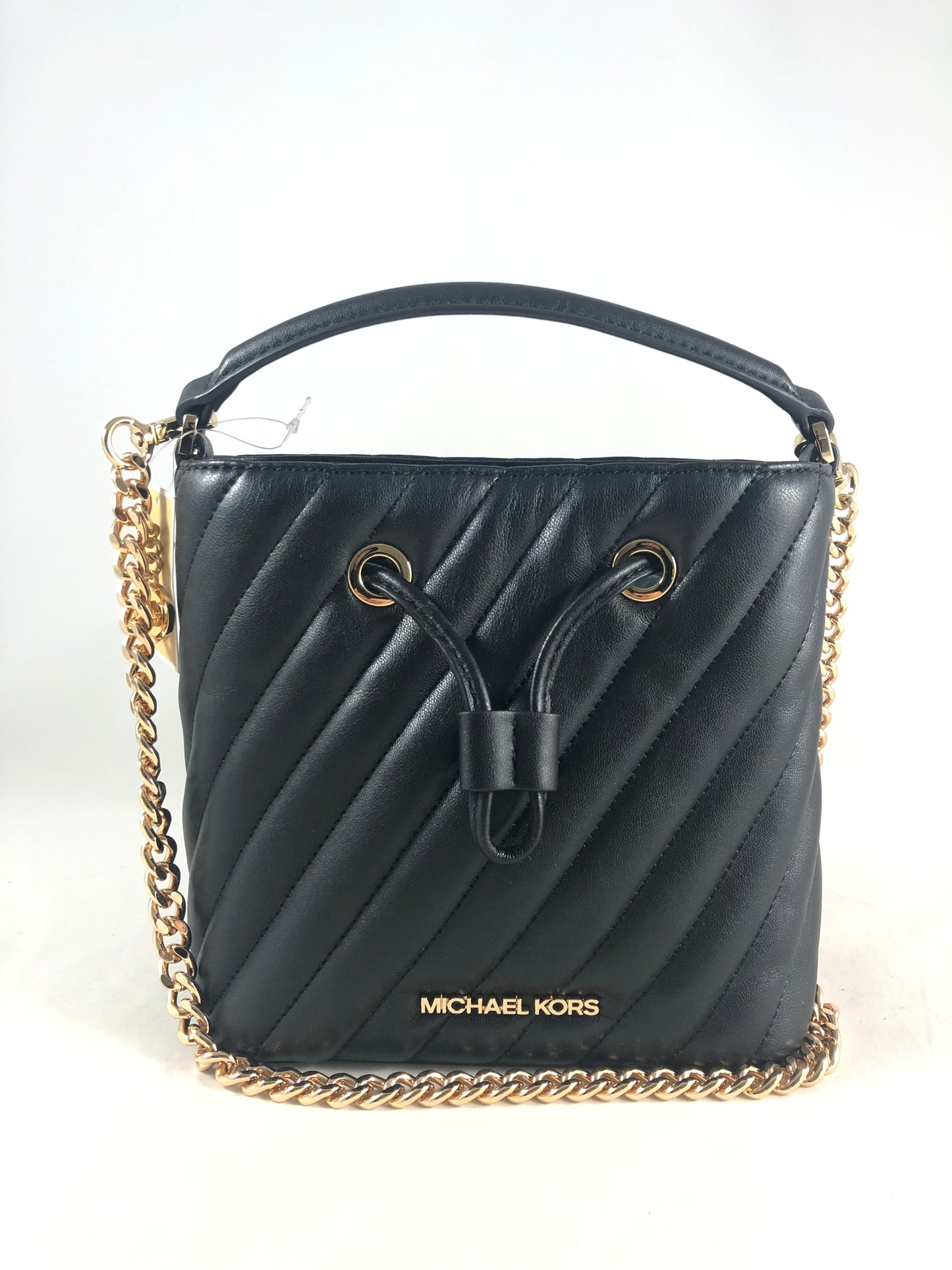 New Authentic Michael Kors Suri Faux Leather Small Bucket Crossbody Handbag