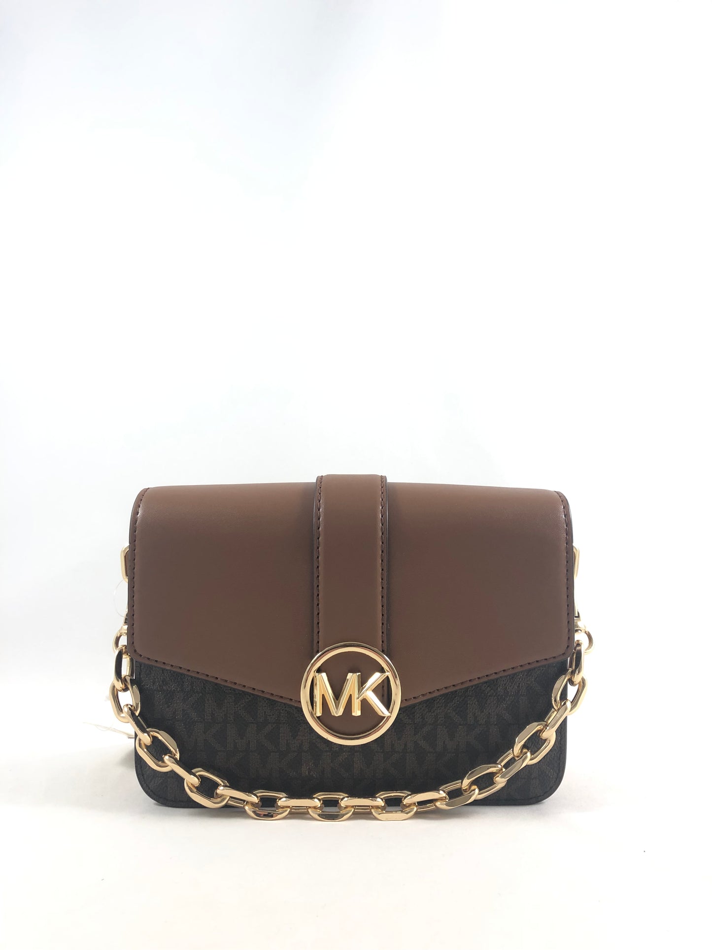 New Authentic Michael Kors Carmen Small Flap Crossbody Purse Handbag