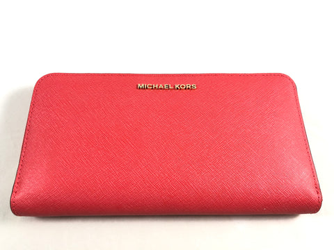 New Authentic Michael Kors Leather Jet Set Travel Travel Wallet