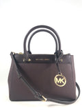 New Authentic Michael Kors Gibson Leather Small Satchel Handbag Purse