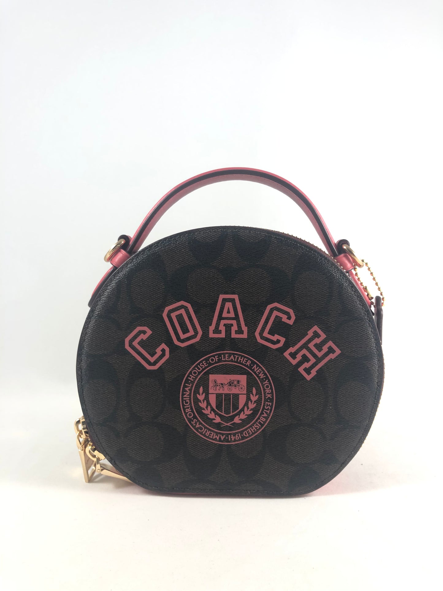 New Authentic Coach CB870 Signature Varsity Canteen Crossbody Purse