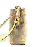 New Authentic Coach C8255 Signature Canvas Veggie Print Mini Town Bucket Bag