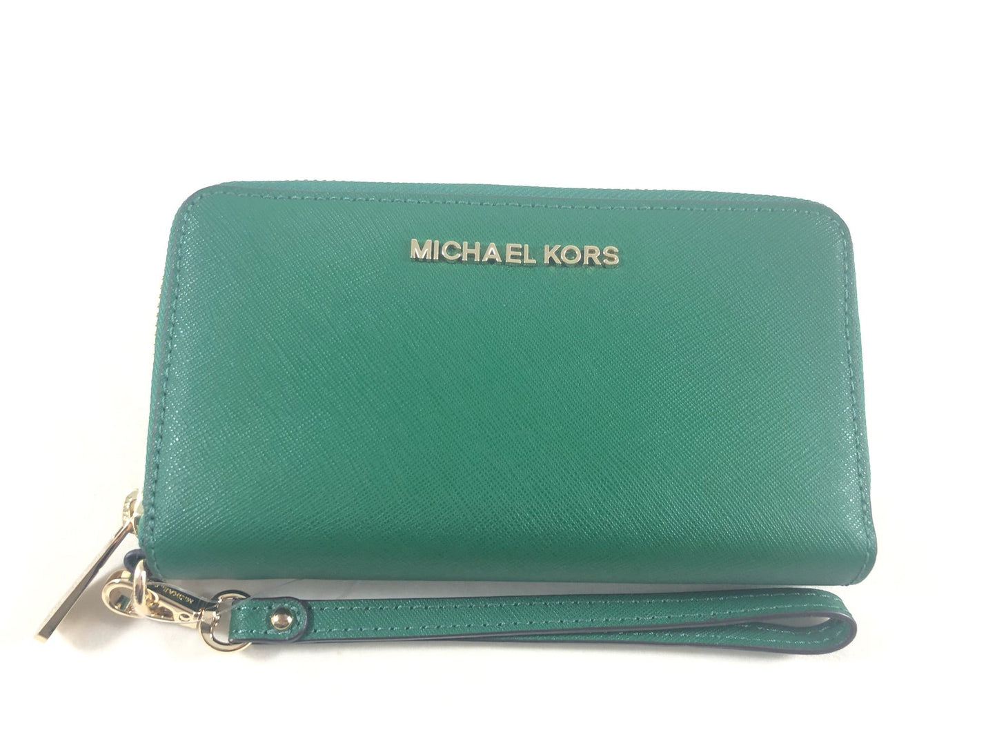 New Authentic Michael Kors Large Leather Flat Multifunction Phone Case Wallet