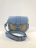 New Authentic Coach C2806 Signature Canvas Georgie Saddle Bag