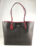 New Authentic Coach 5696 Signature Canvas City Tote Bag