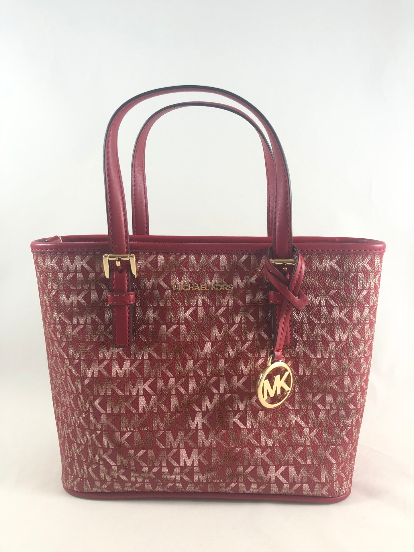 New Authentic Michael Kors Jet Set Travel XS Carryall Convertible Top Zip Tote Handbag