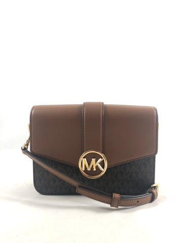 New Authentic Michael Kors Carmen Small Flap Crossbody Purse Handbag