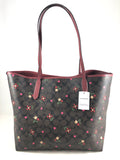 New Authentic Coach C7616 Signature Heart Petal City Tote Bag