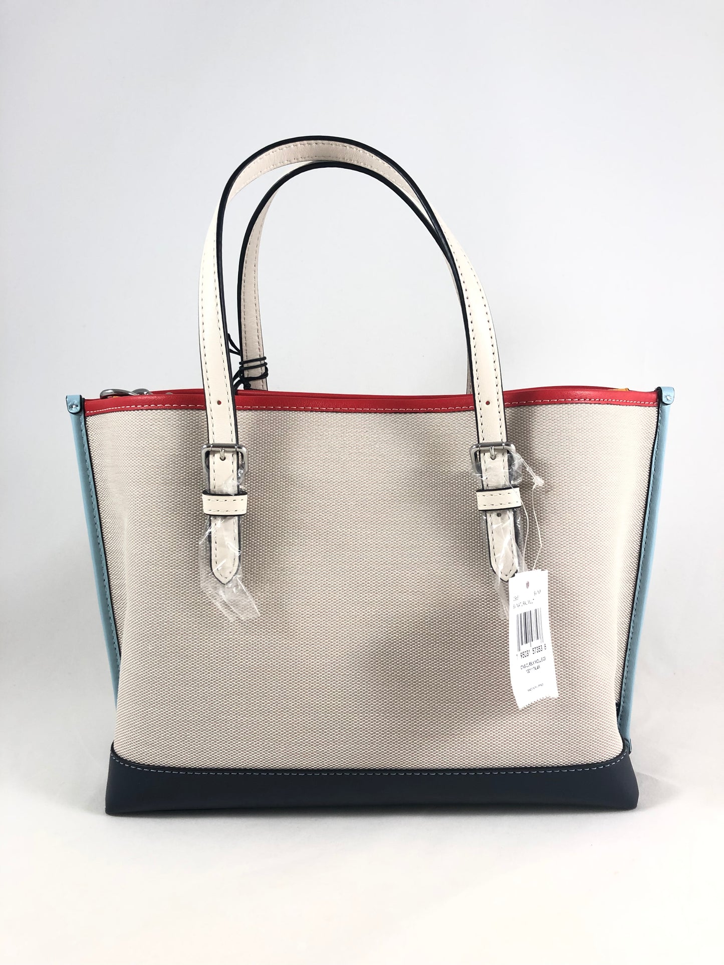 New Authentic Coach CB651 Colorblock Jacquard Mollie 25 Tote Bag