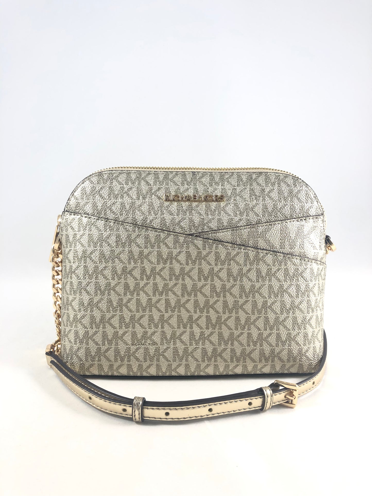 New Authentic Michael Kors Jet Set Travel Medium Dome Crossbody Handbag