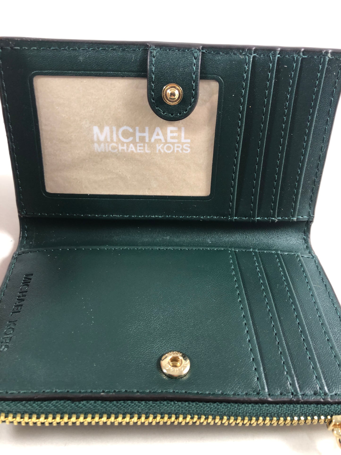 New Authentic Michael Kors Jet Set Travel Small Zip Card Case Wallet