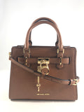 New Authentic Michael Kors Hamilton Embossed Small Satchel Handbag