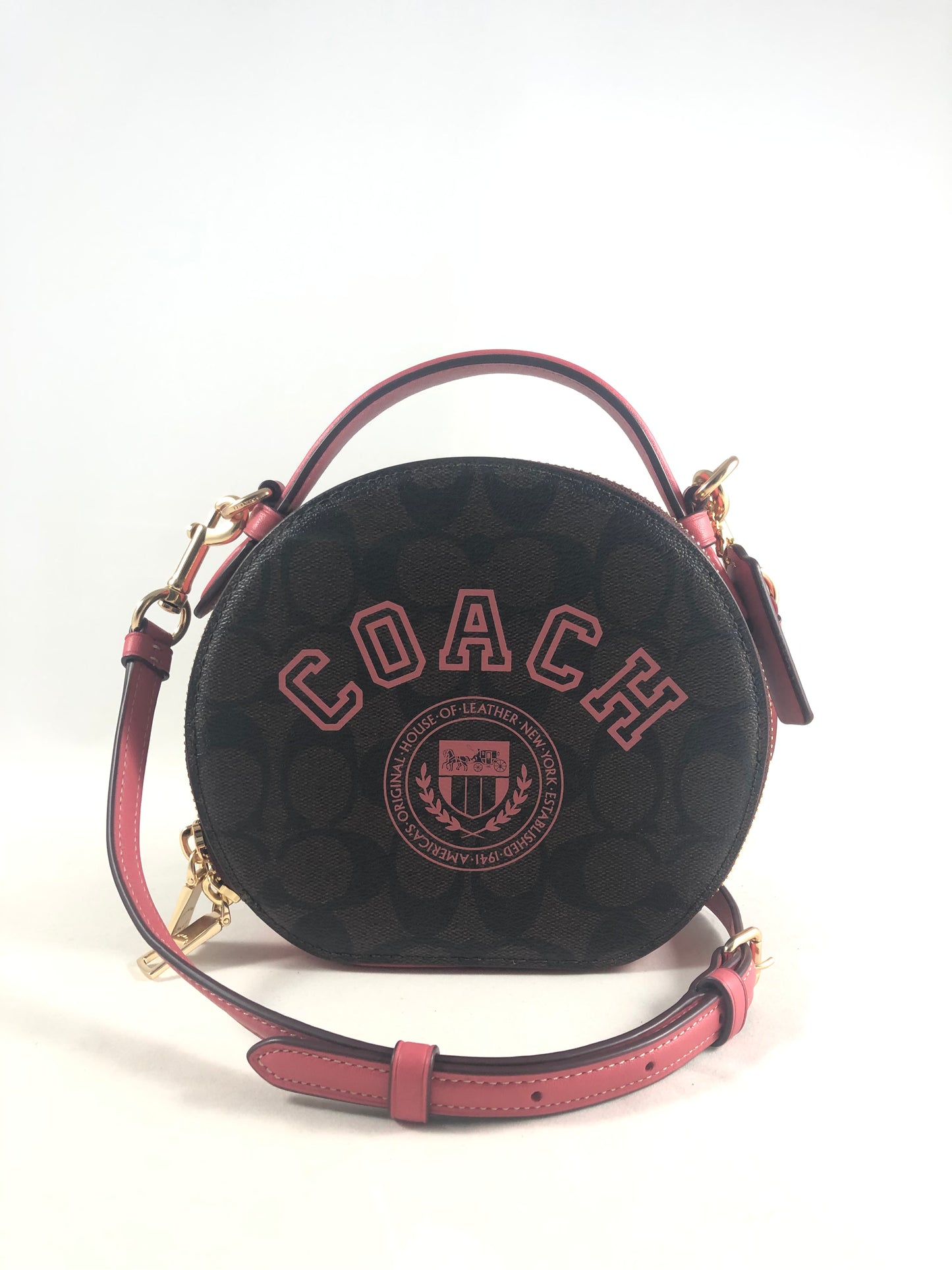 New Authentic Coach CB870 Signature Varsity Canteen Crossbody Purse