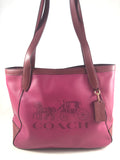 New Authentic Coach C5676 Colorblock Horse and Carriage Leather City Tote Bag