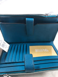 New Authentic Michael Kors Jet Set Travel Large Double Zip Wristlet Wallet