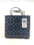 New Authentic Coach C8582 Denim Jacquard Dempsey Tote Handbag Purse