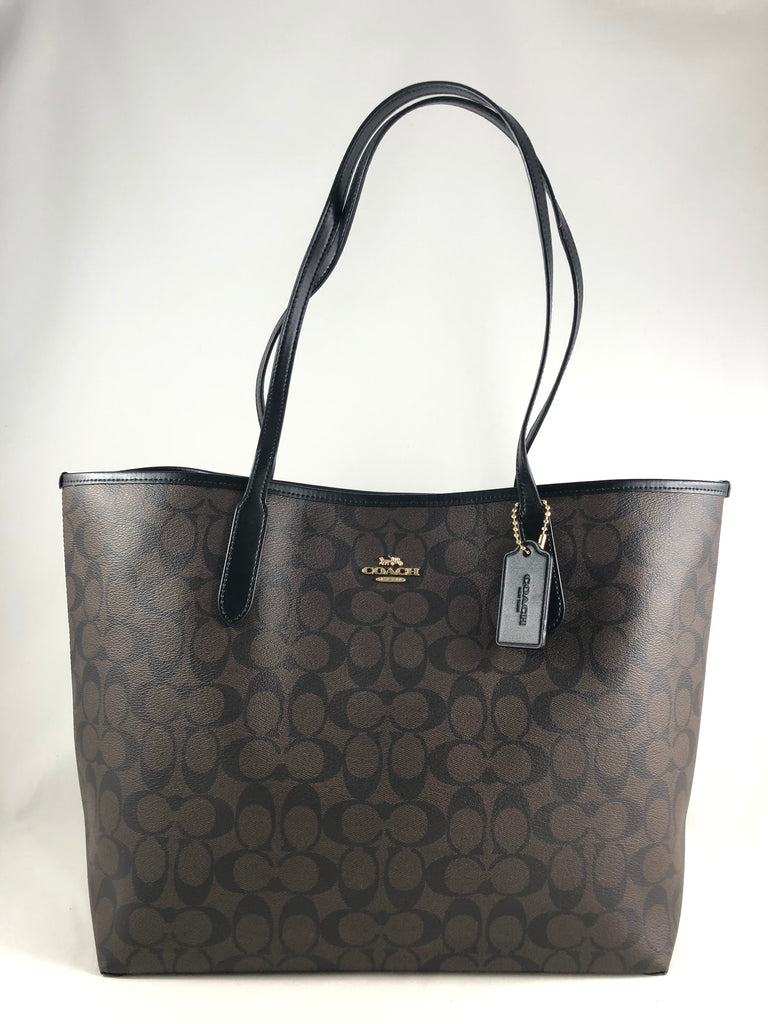 New Authentic Coach 5696 Signature Canvas City Tote Bag