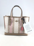 New Authentic Coach C8416 Striped Jacquard Mollie 25 Tote Bag