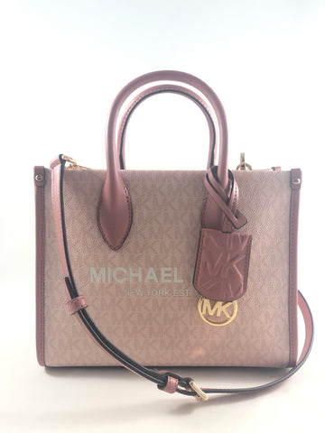 New Authentic Michael Kors Mirella Small Shopper Topzip Crossbody