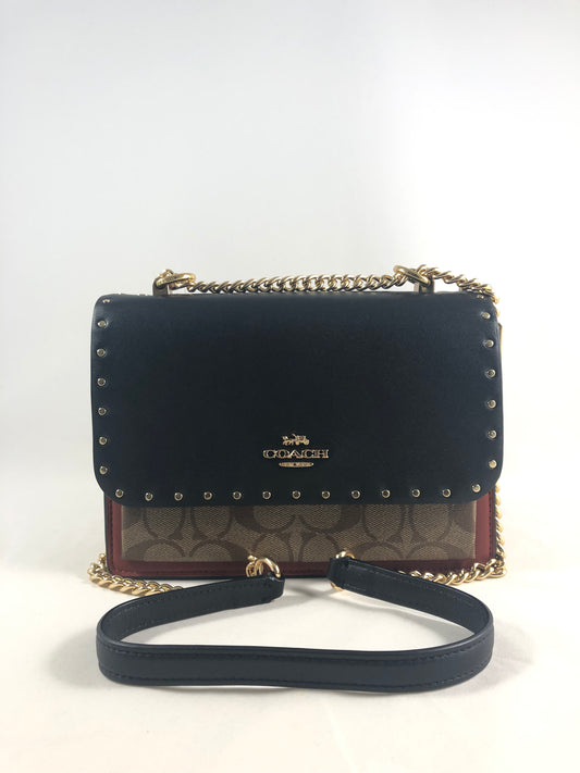 New Authentic Coach 90400 Signature Snake Embossed Klare Crossbody