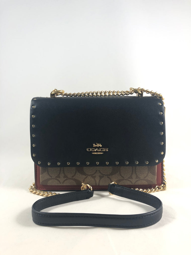 New Authentic Coach 90400 Signature Snake Embossed Klare Crossbody