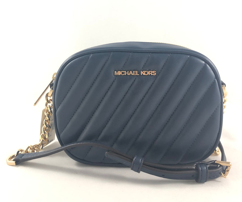 New Authentic Michael Kors Rose Small Oval Camera Crossbody Handbag