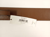 New Authentic Coach C5715 Signature Logo Buckle Belt Khaki/Saddle