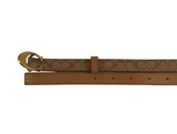 New Authentic Coach 89402 Signature Logo Buckle Belt Khaki/Saddle