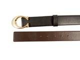 New Authentic Coach 6138 Leather Logo Buckle Belt Black